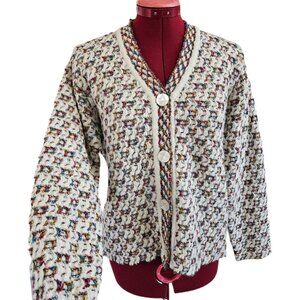 Vintage Preview Scotland Knit Cardigan Sweater Eclectic Grandpa Grandma Colorful